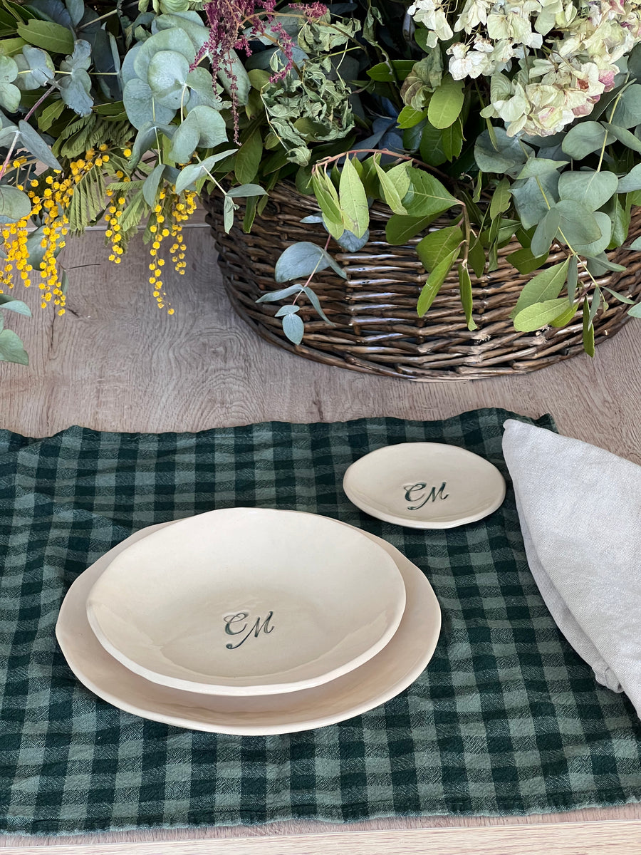 Vajilla personalizada iniciales sale